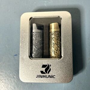 Jinmunic Two Metal Designer Lighter Covers With Original Box